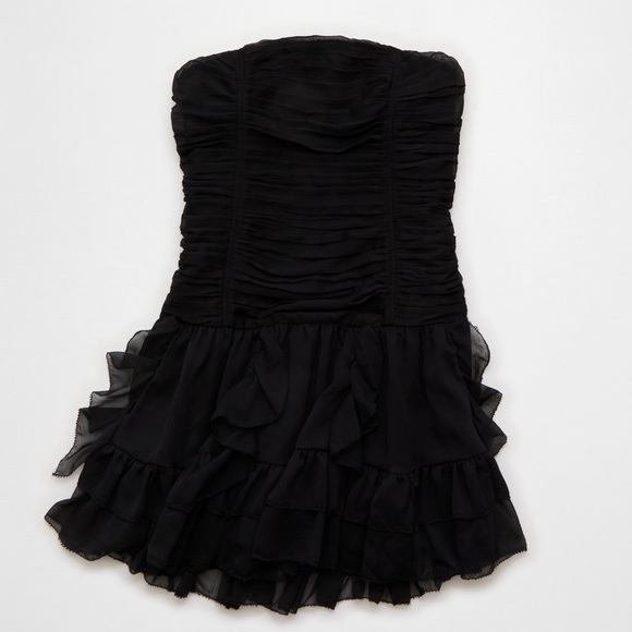 American Eagle Ruched Ruffled Mini Dress - Picture 3 of 5